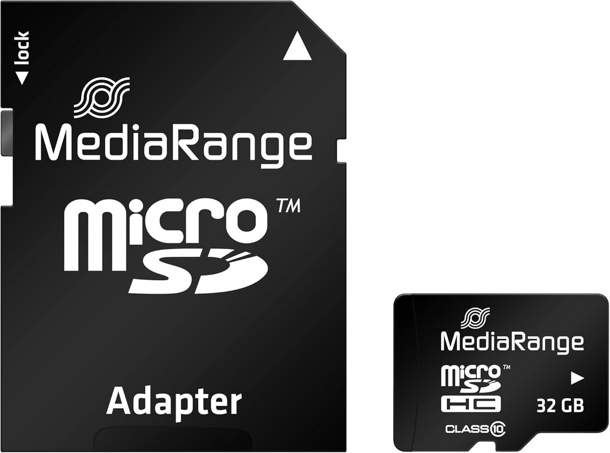 MicroSDHC Geheugenkaart 32GB met SD-Adapter