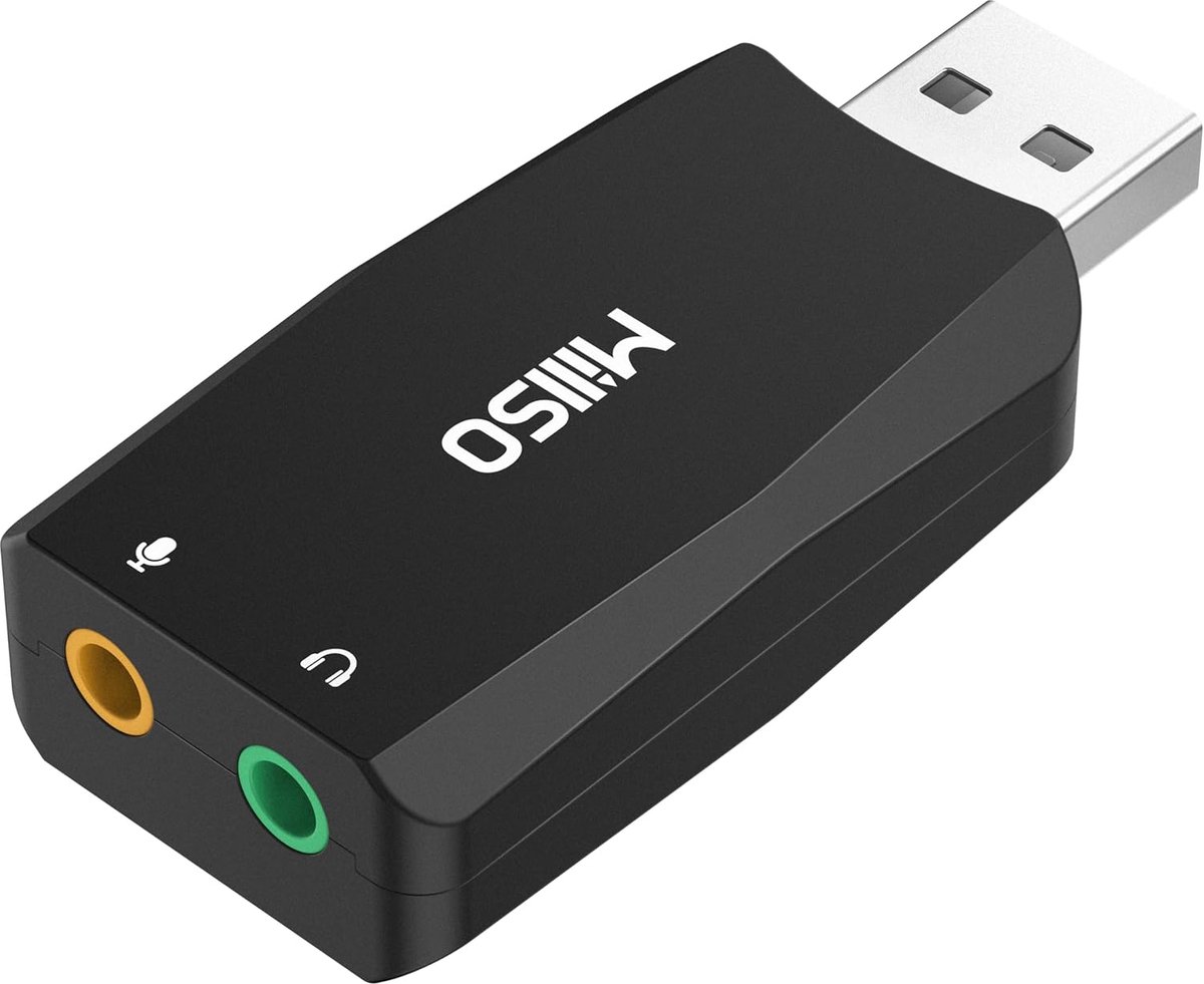 USB Externe Geluidskaart met Opnamefunctie voor Podcast en Headset - Zwart