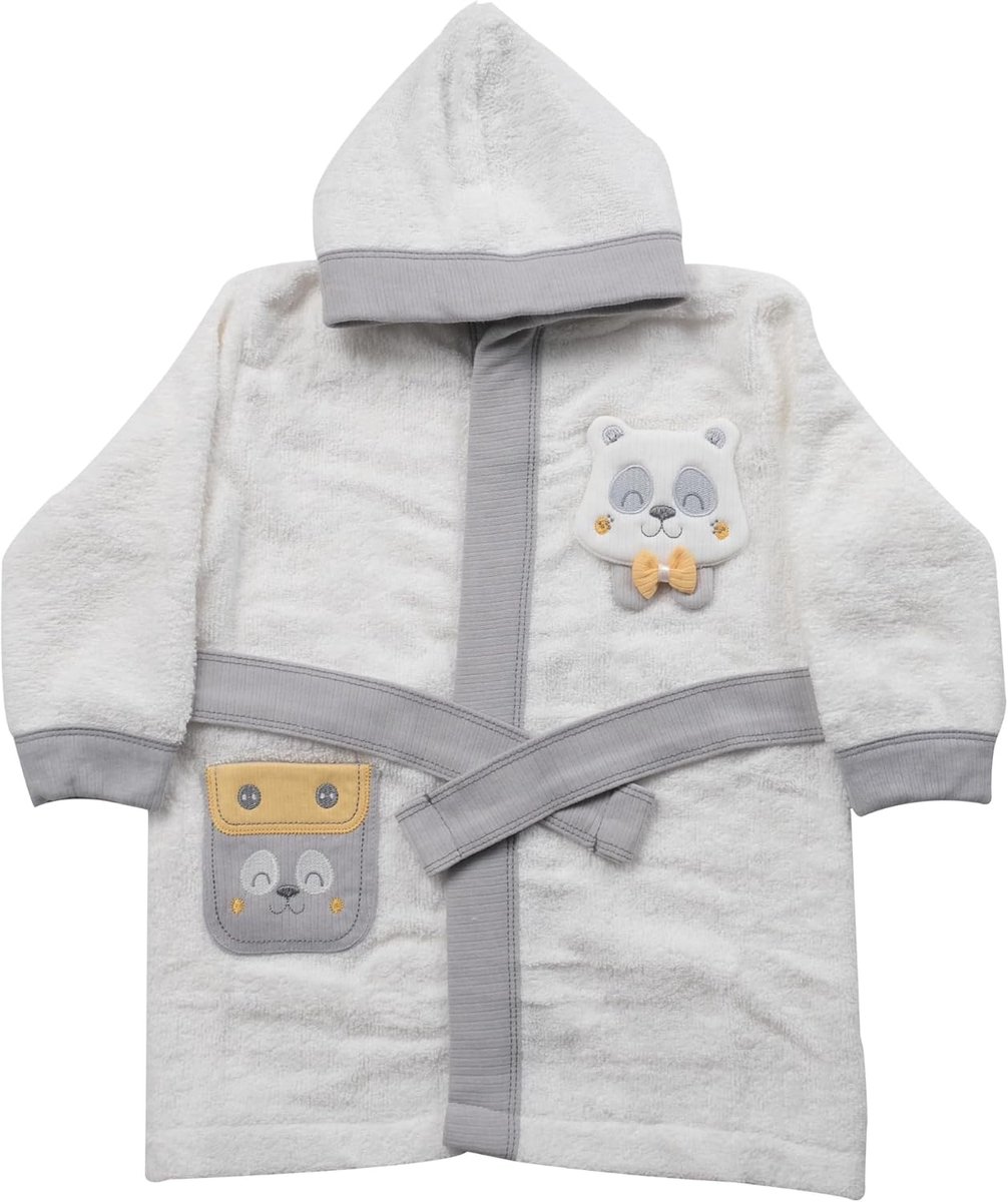3-delig Badjasset voor Kinderen en Baby's - Katoenen Badjas, Handdoek en Pantoffels voor 0-24 Maanden