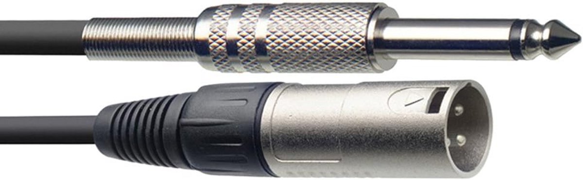 Deluxe Stereo Jack naar XLR Kabel - 1m Zwarte Audiokabel