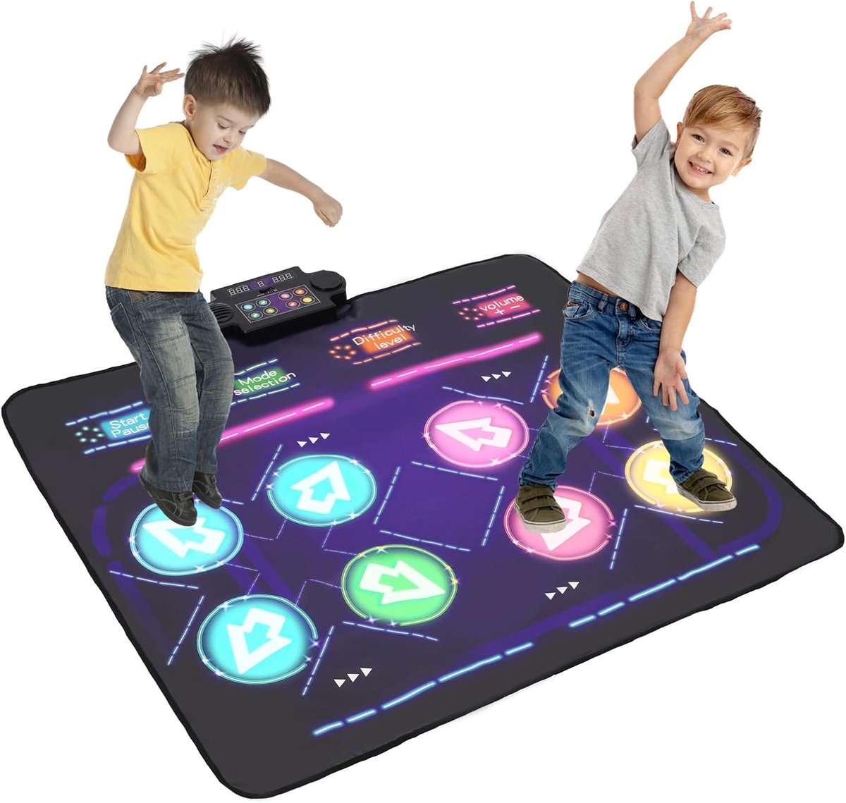 Dansmat voor Videogames met 8 Richtingssensoren en LED-verlichting