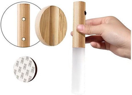 Nexxt 2-pack Led Nachtlampje Met Bewegingssensor - Warm Wit - Oplaadbaar - Lichtbruin van Merkloos — afbeelding 3