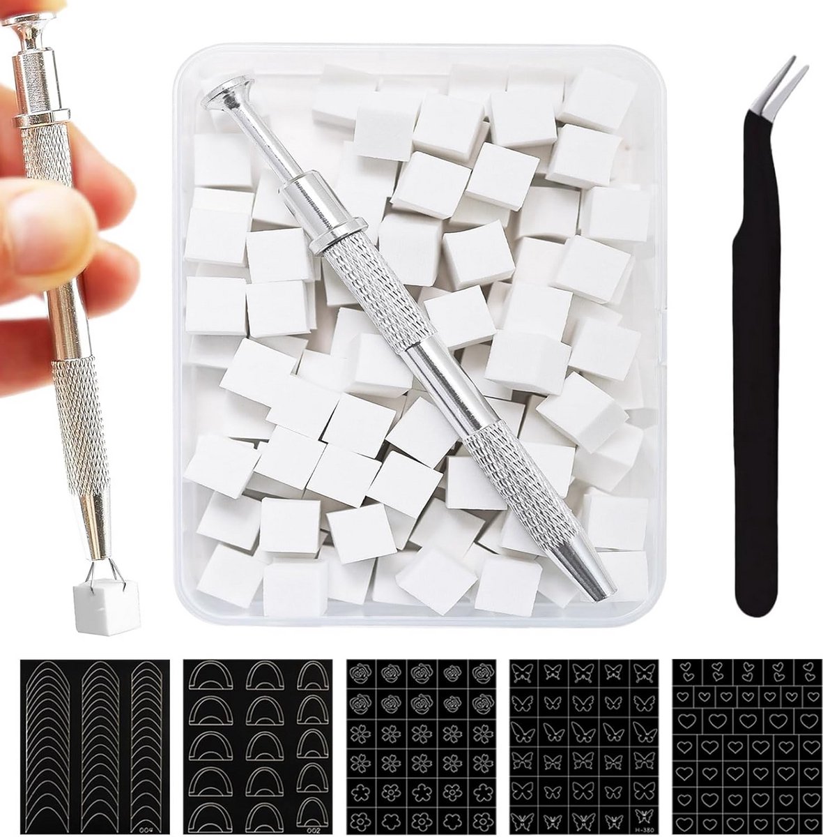 Nagel sponsjes voor Ombré - 100 Stuks Nail Art Tools voor Nageldesign