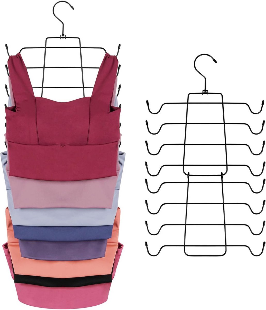 Metalen Ruimtebesparende Hanger voor Tanktops en BH's - 2 Pack Organizer