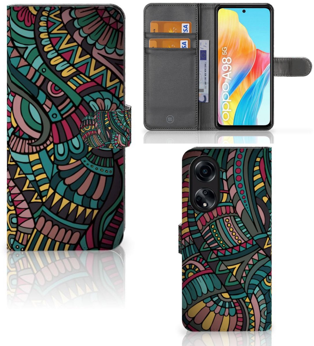 OPPO A98 5G Telefoon Hoesje Aztec