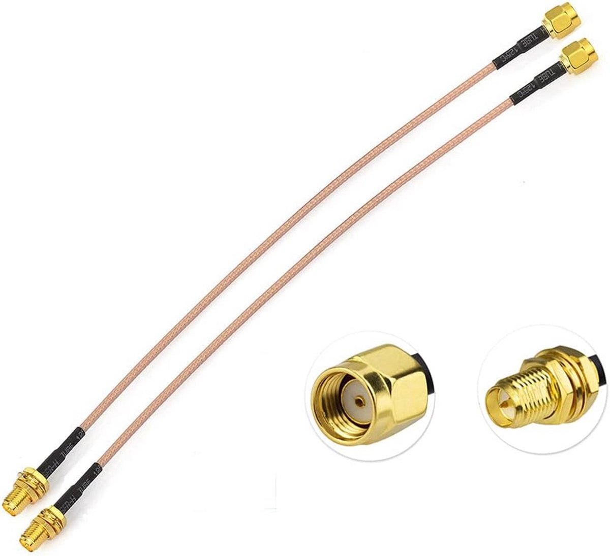 Wifi Antenne Verlengkabel RP SMA Kabel - Pigtail Kabel 8 inch voor Wifi Router - 2 stuks