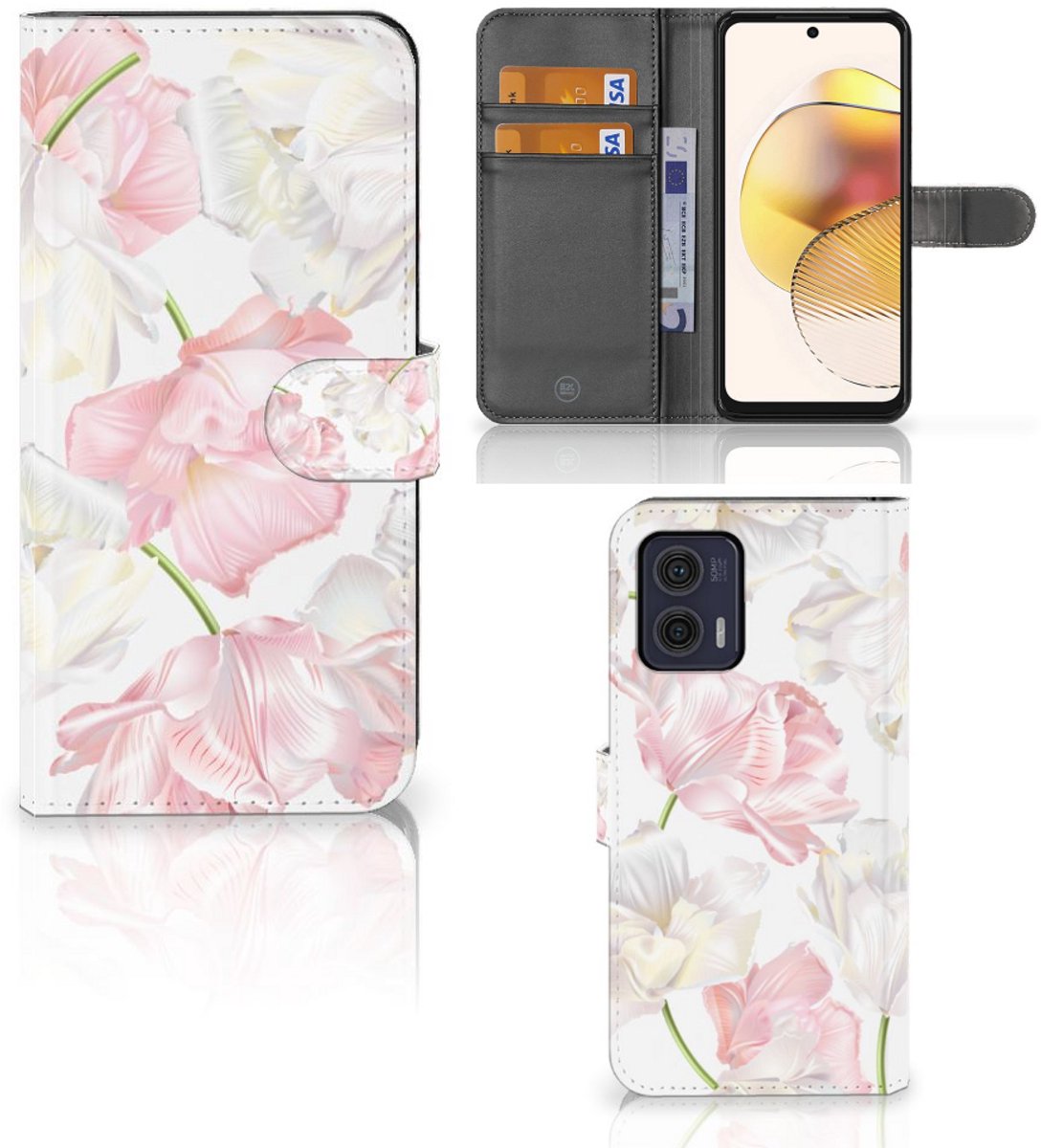 Motorola Moto G73 Hoesje Lovely Flowers
