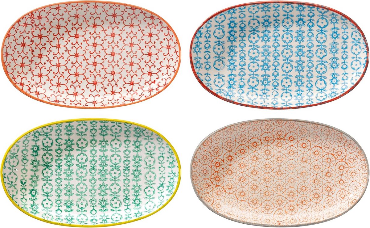 Ovale serveerborden set van 4