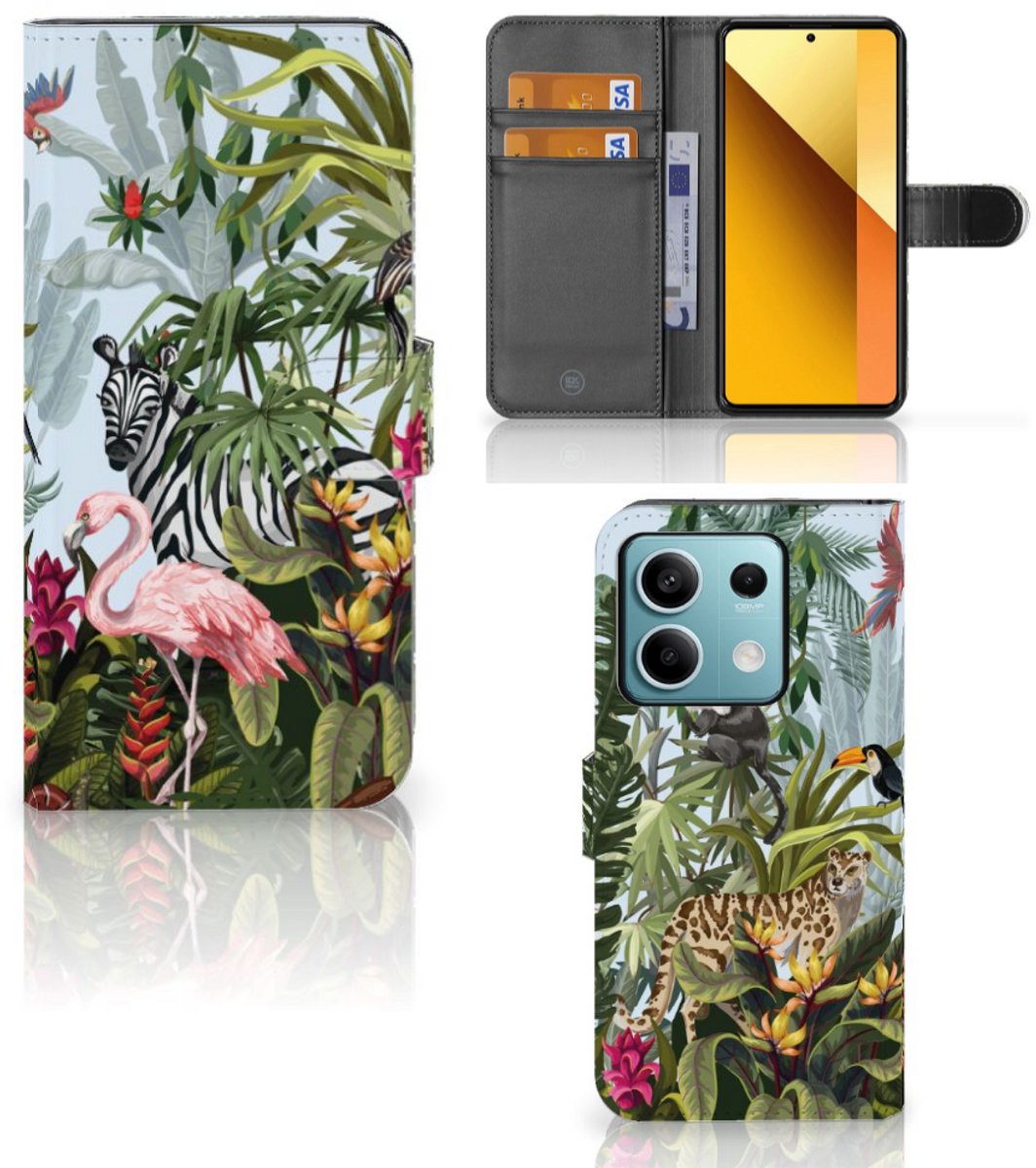 Telefoonhoesje met Pasjes voor Xiaomi Redmi Note 13 5G Jungle