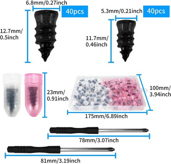 Reparatieset voor Banden - 80 Stukken, Inclusief Rubber Nagels en Schroevendraaiers — afbeelding 4