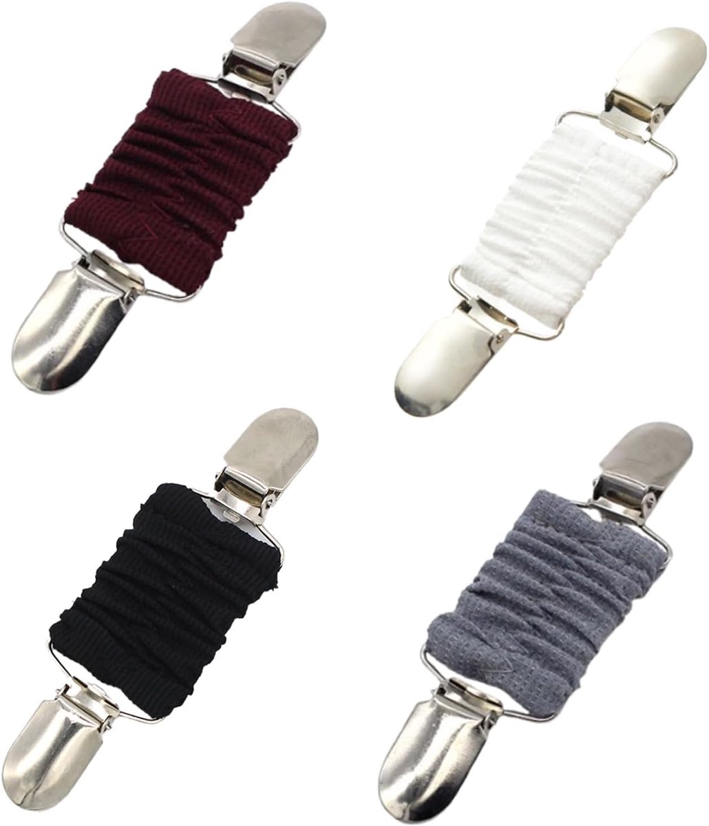 Set van 4 Kledingclips voor Vest en Cardigan - Universele Clip met Elastische Band