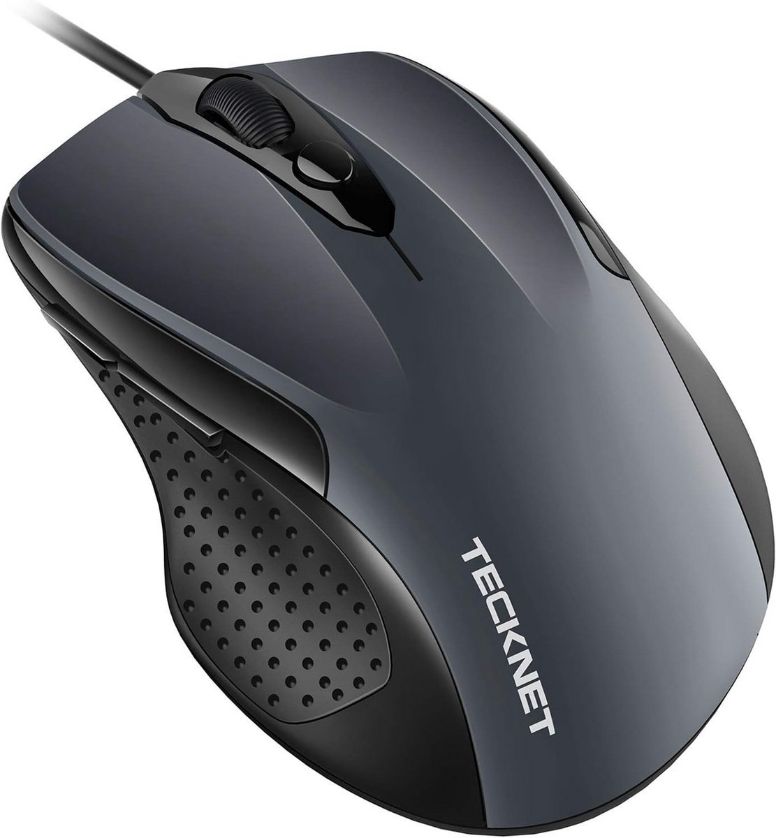 Ergonomische bekabelde muis met 6 knoppen en 6400 DPI voor PC en laptop
