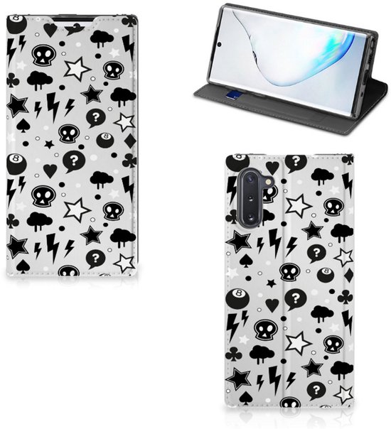 Étui pour livre mobile Samsung Galaxy Note 10 Argent Punk