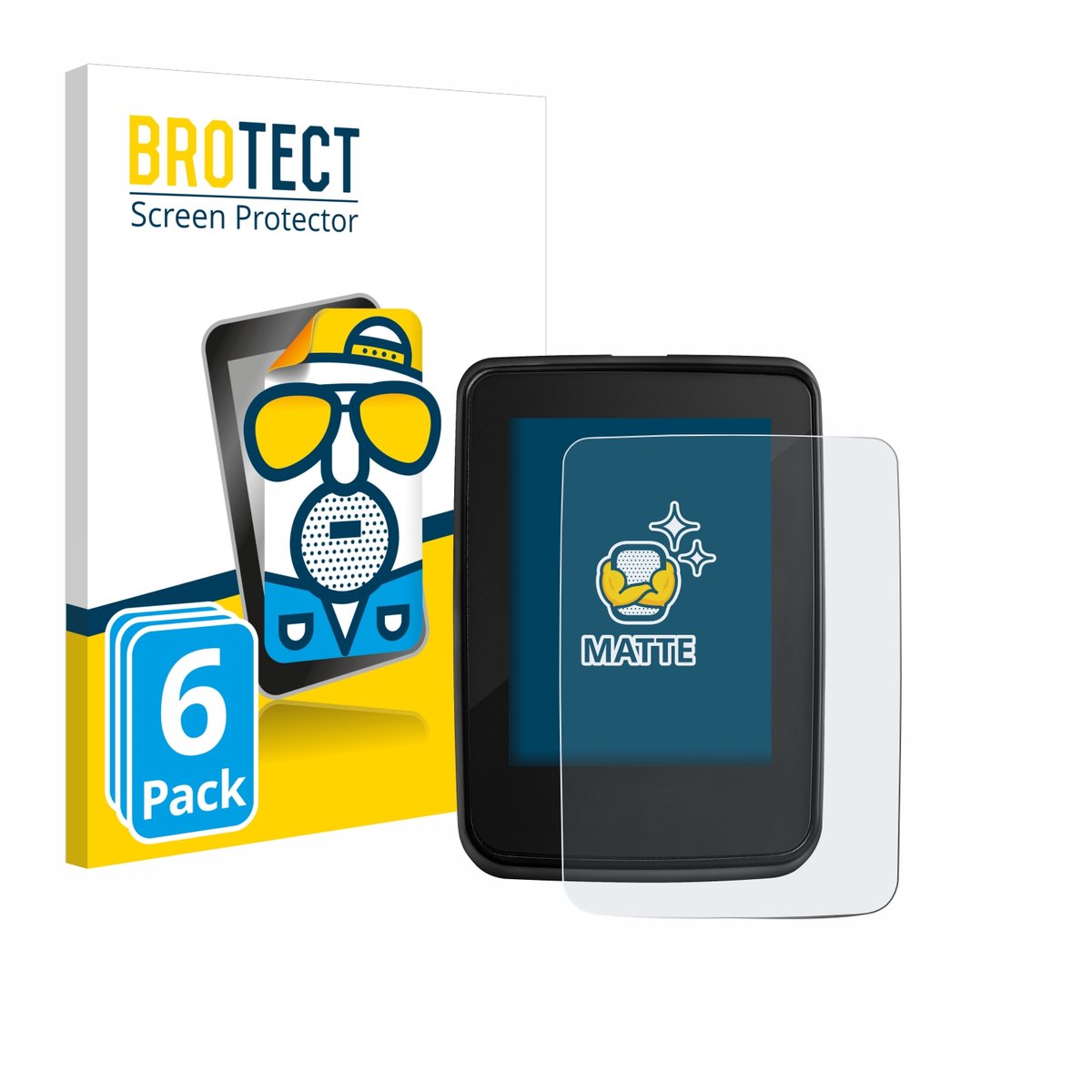 BROTECT - Screenprotector voor Giant RideDash Evo 2 - Folie Beschermfolie matte 6 Stuks