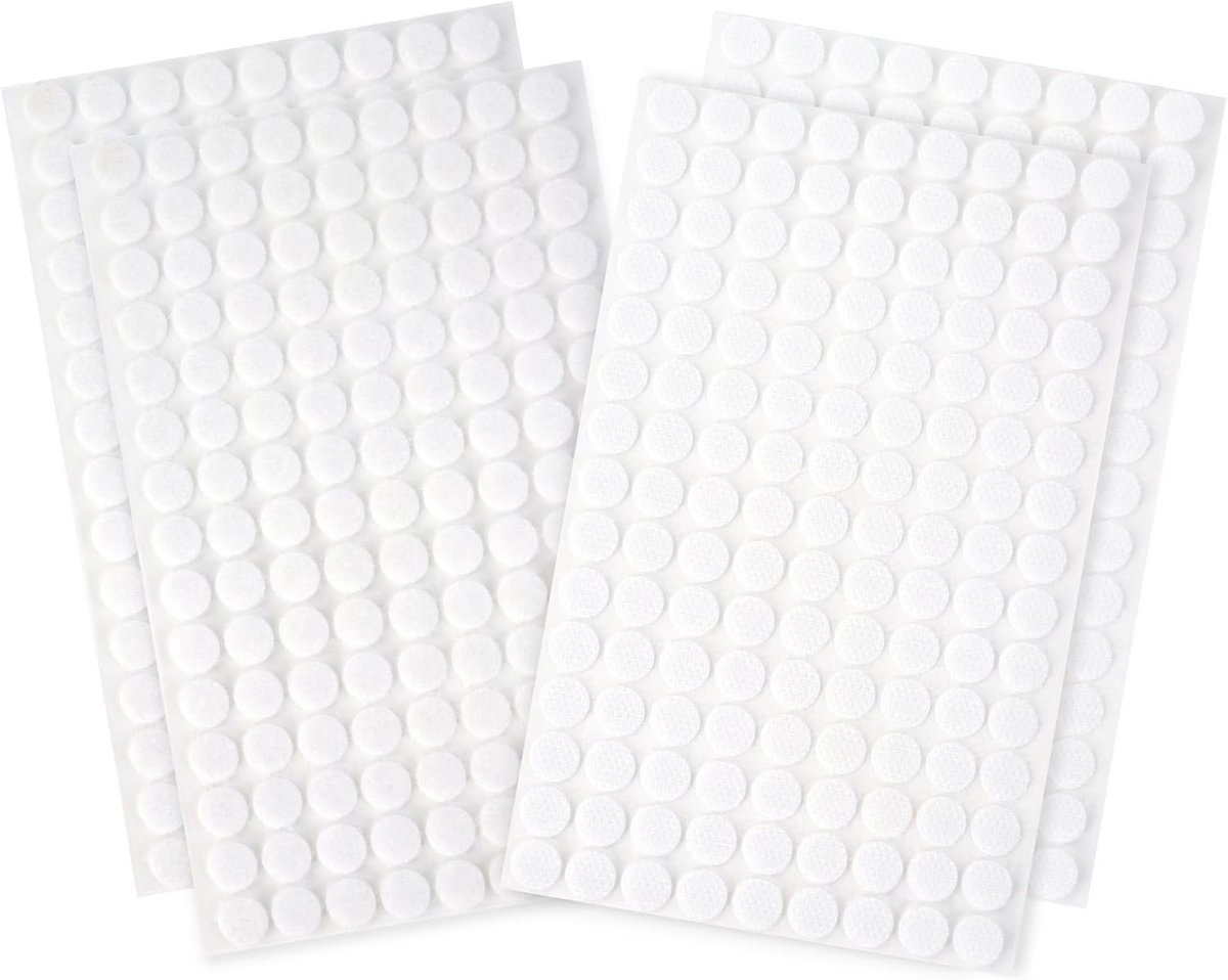 Zelfklevende Klittenbandpunten - 10 mm, 540 Stuks, Ideaal voor Organiseren en Knutselen