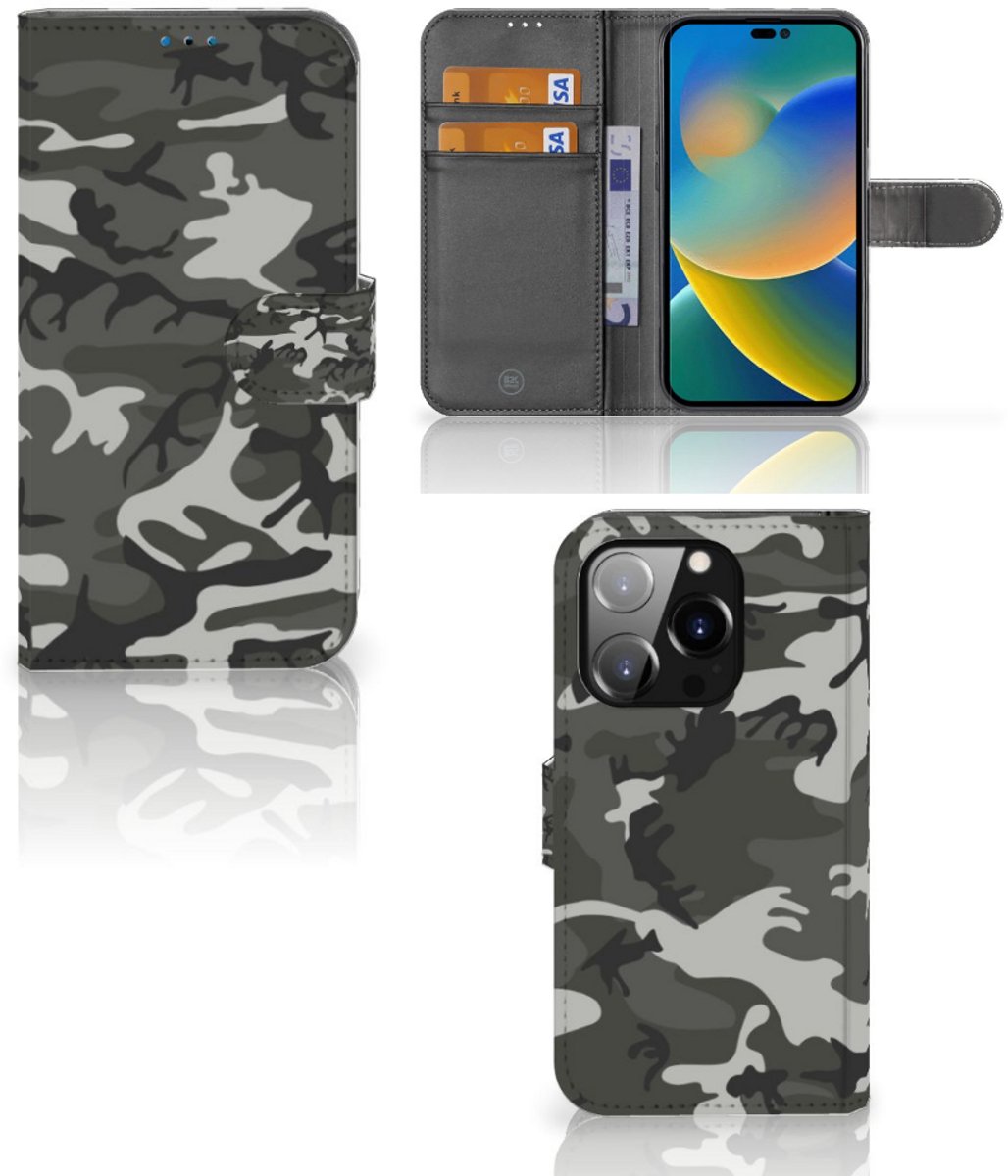 iPhone 14 Pro Telefoon Hoesje Army Light