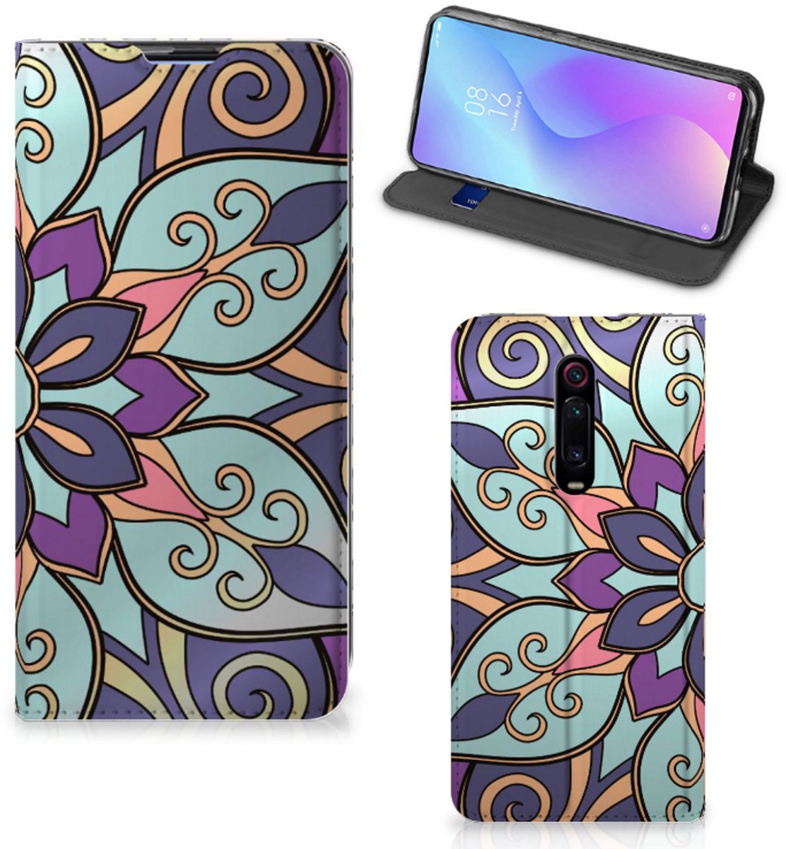 Xiaomi Mi 9T Pro Smart Cover Purple Flower