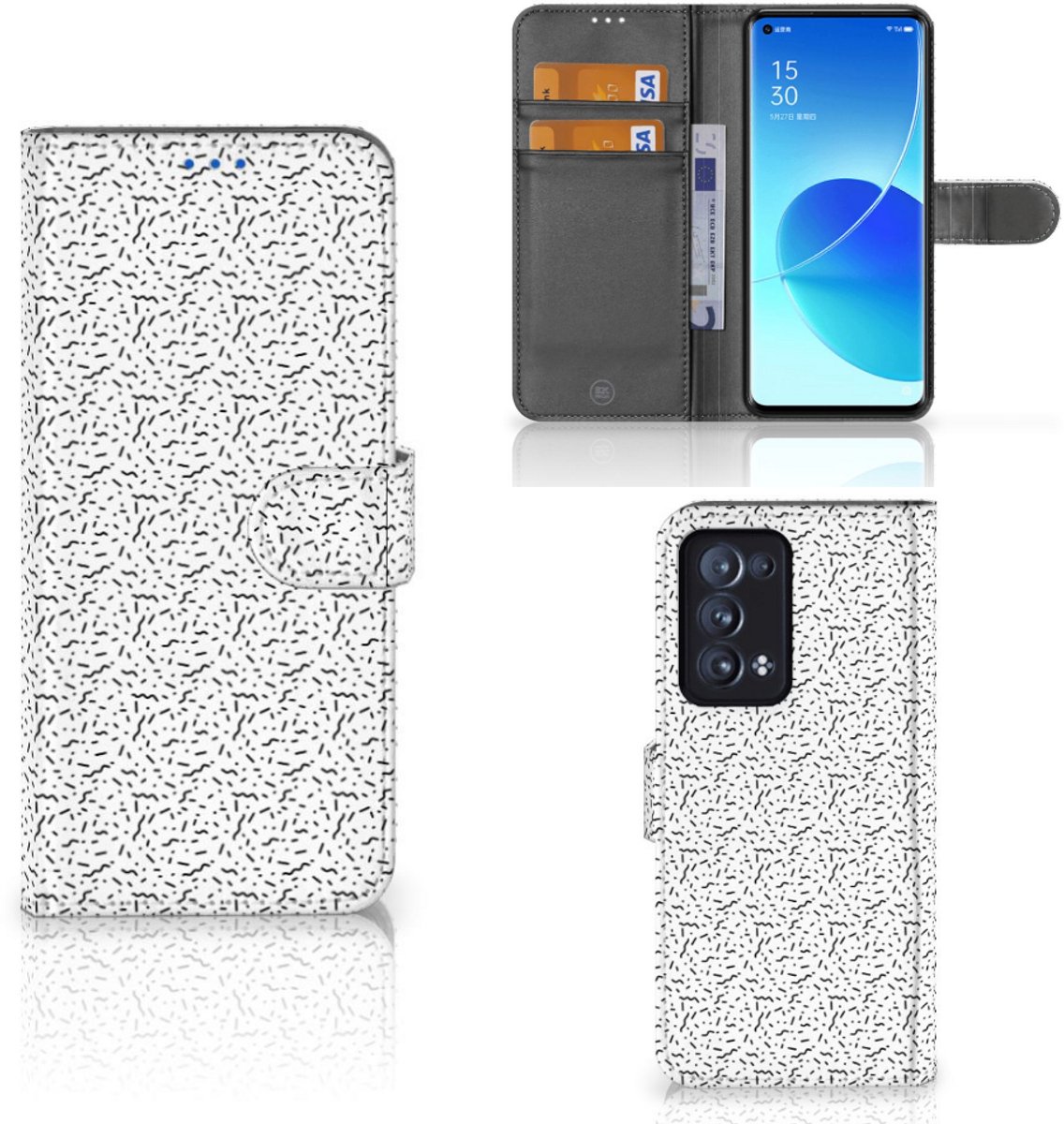OPPO Reno 6 Pro Plus 5G Telefoon Hoesje Stripes Dots