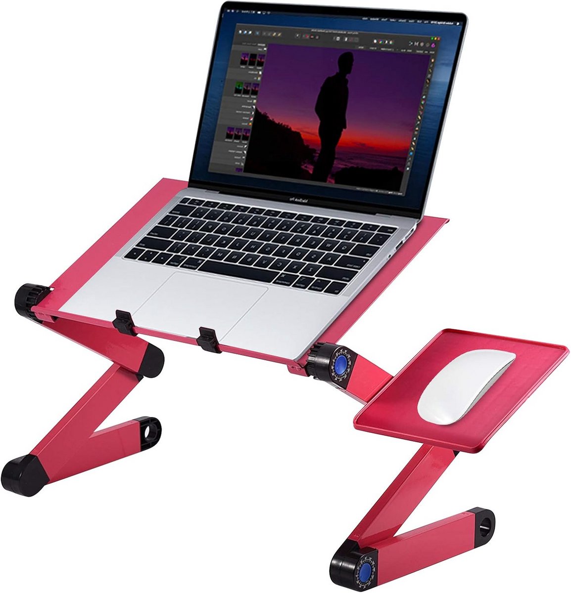 Opvouwbare Laptoptafel met 360 Graden Instellingen en Ingebouwde Ventilatoren