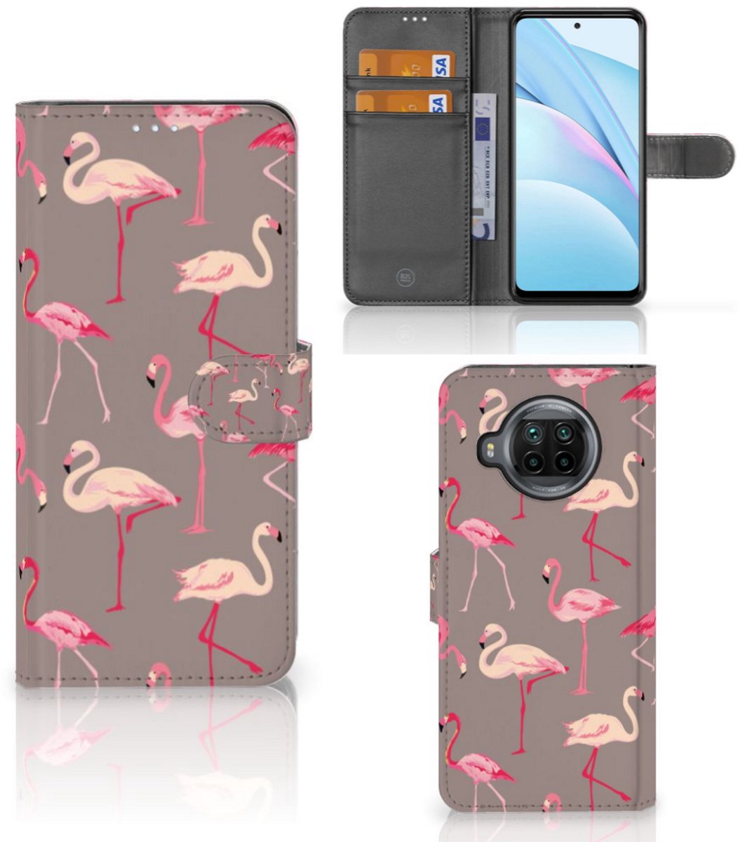 Xiaomi Mi 10T Lite Telefoonhoesje met Pasjes Flamingo