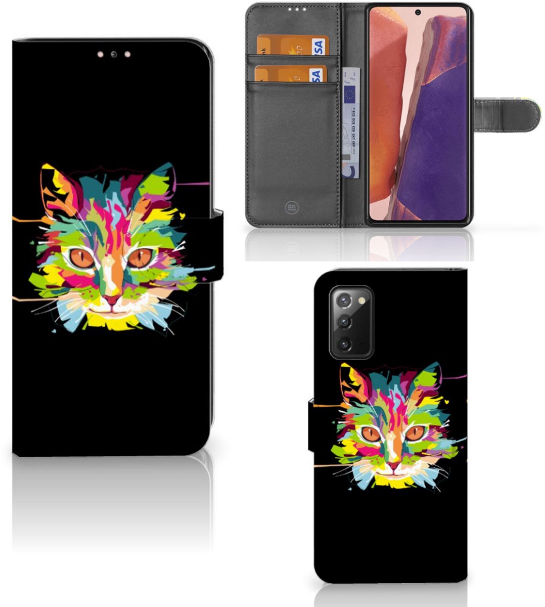 Samsung Galaxy Note 20 Leuk Hoesje Cat Color