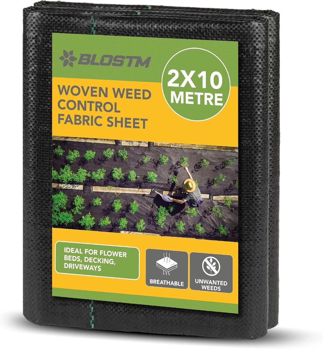 Geweven Onkruidbestrijdingsmembraan - Heavy Duty Tuinmembraan voor Grind en Grasonderlaag - UV-gestabiliseerd