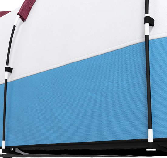 MODFU - Tunneltent - 2 Ruimtes - 3 Ingangen - Polyester - Rood - 420 x 200 x 150 cm van Merkloos — afbeelding 2