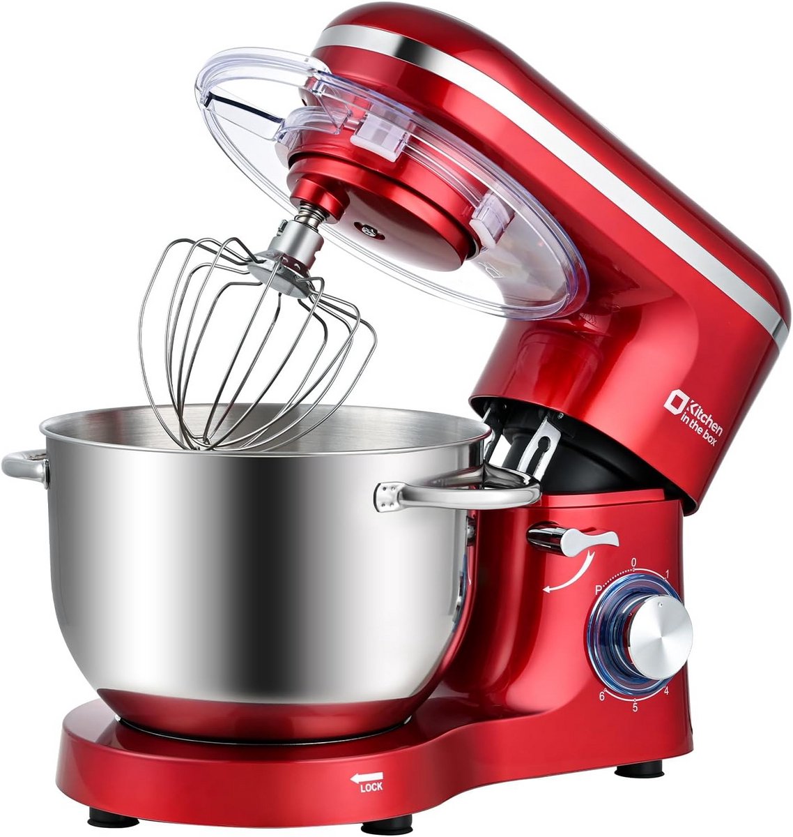 Keukenmachine met 6,2 L Capaciteit en 1400W Vermogen – Staande Mixer met Planetaire Mengtechniek