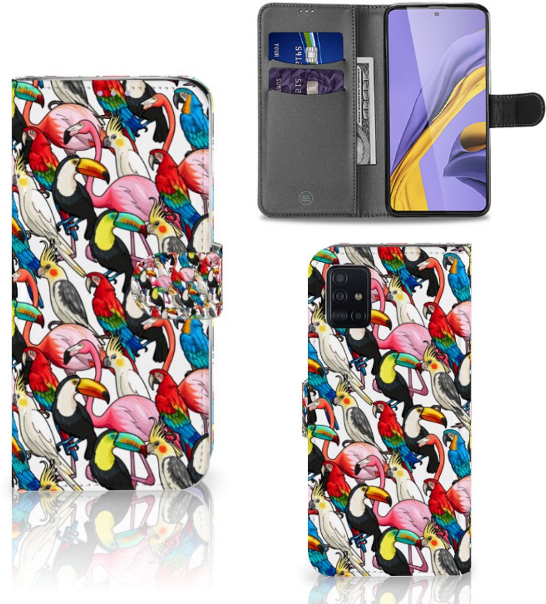 Samsung Galaxy A51 Telefoonhoesje met Pasjes Birds