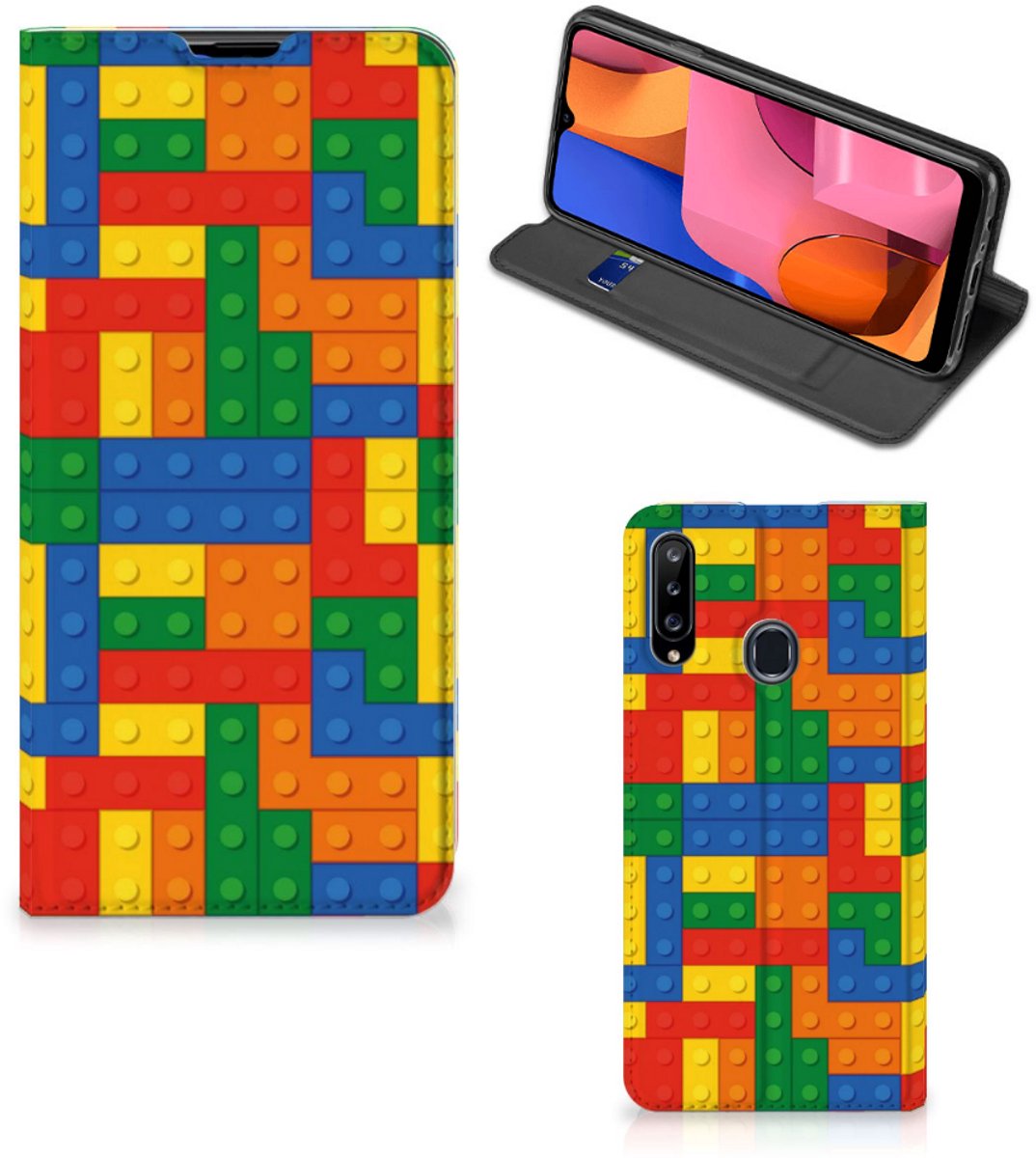 Samsung Galaxy A20s Hoesje met Magneet Blokken