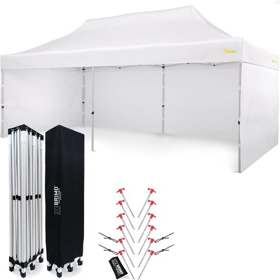 Waterdichte partytent 3x6 m met opvouwbaar ontwerp en sterke stabiliteit