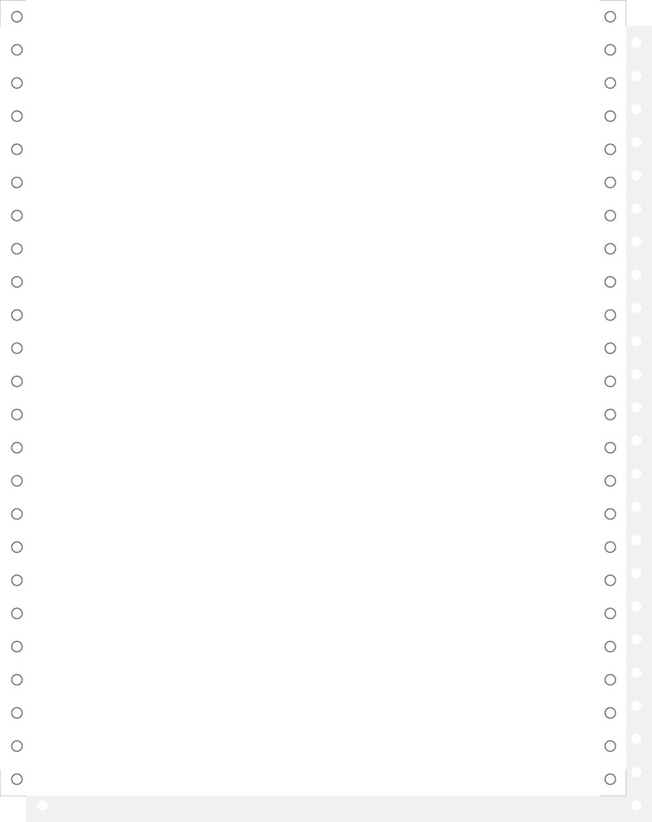Exacompta 1000 vellen 2 ex.zelfkopiërend listingpapier 240x12 - 4 zijden microgeperforeerd - afscheurbare Caroll banden - Wit - 62432E
