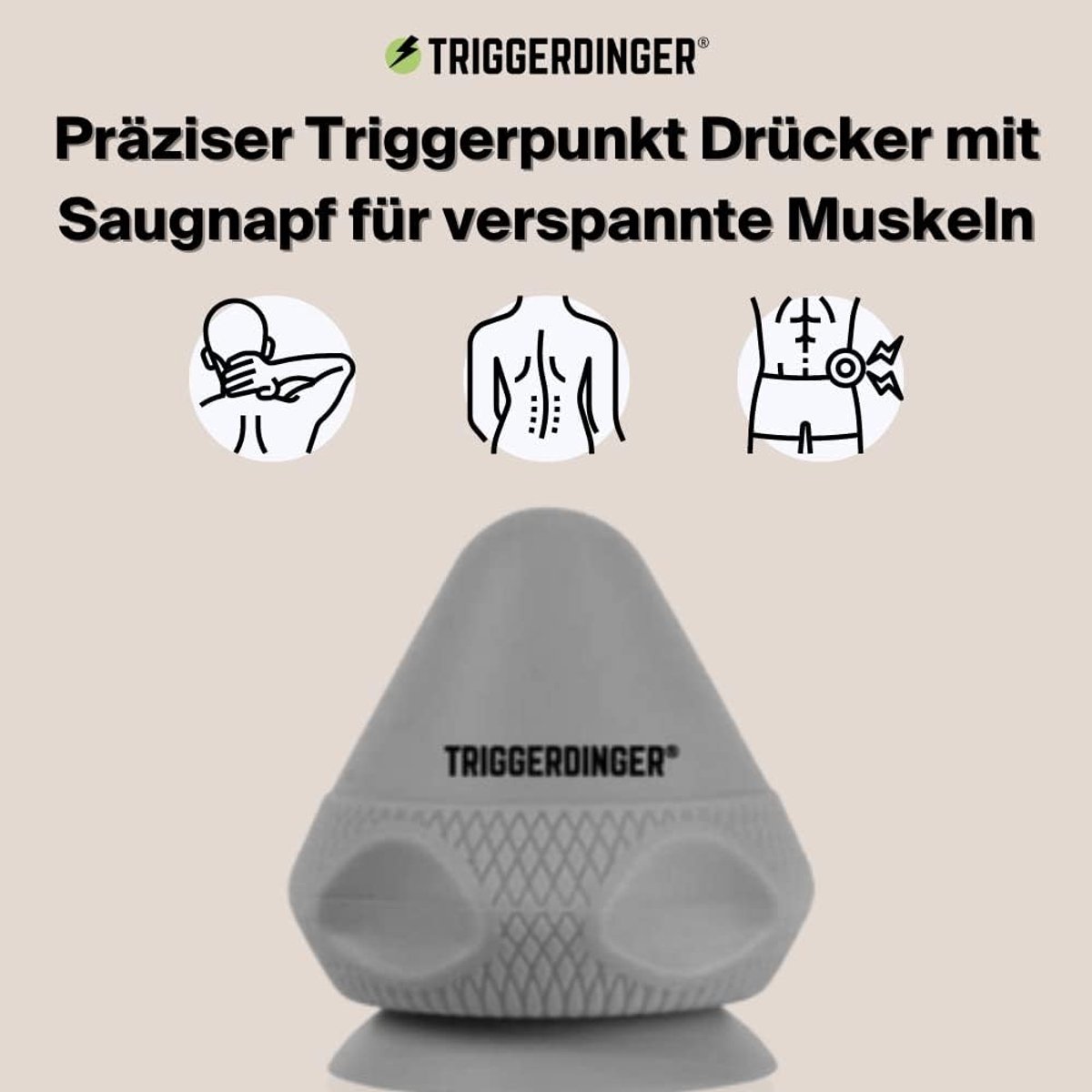 Originele Sticky Trigger met Zuignap voor Spieren en Massage