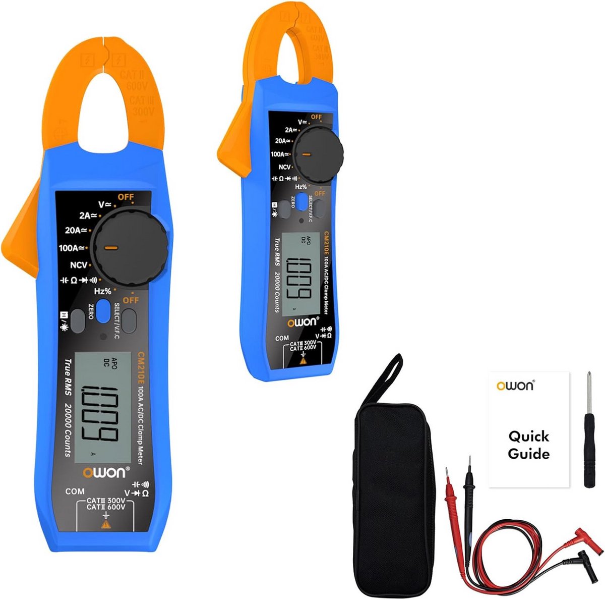 Digitale mini-klem meter 100A AC DC echte RMS-tang ampèremeter multimeter