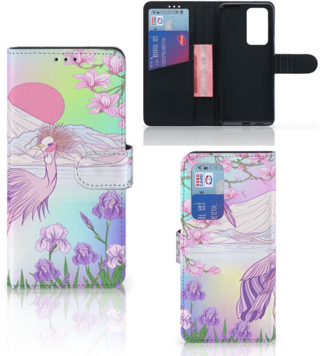 Huawei P40 Pro Telefoonhoesje met Pasjes Bird