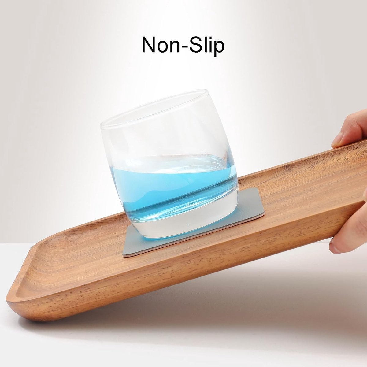 Set van 12 vierkante glazen onderzetters, anti-slip en waterdicht