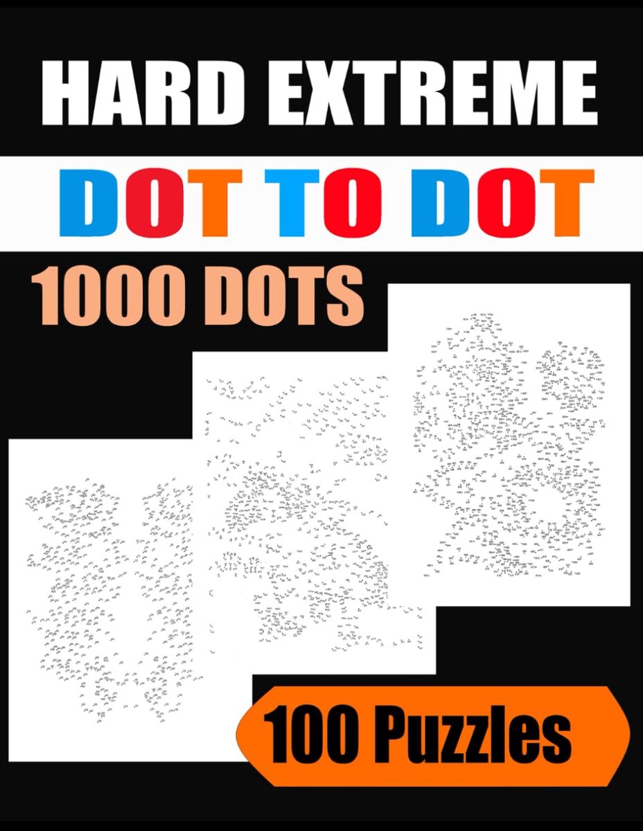 Extreme Dot to Dot - 1000 Puzzels - Ontspanning Puzzelen - Grote Cijfers - 21.6 x 27.9 cm
