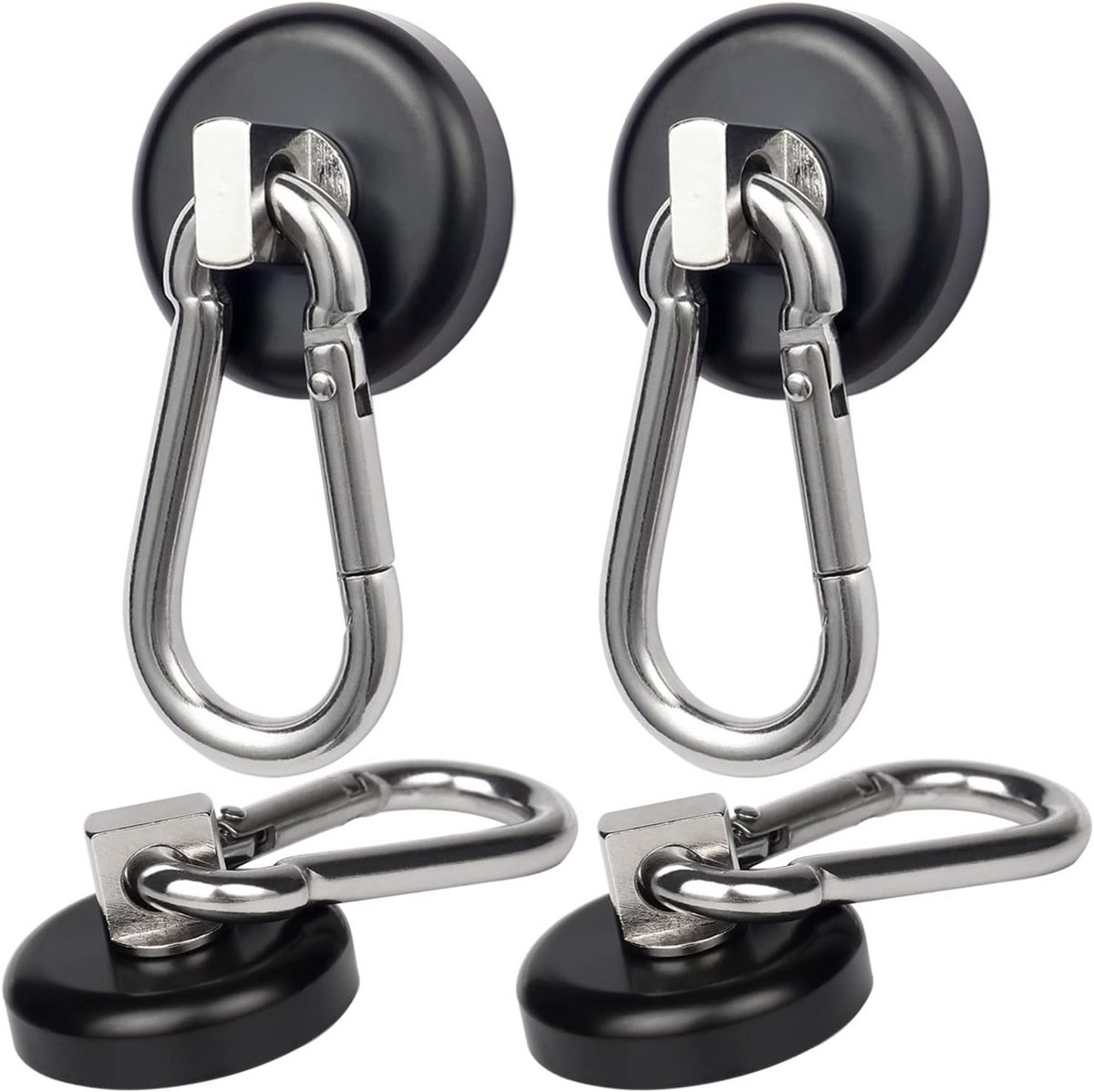 Sterke magnetische haken met draaibare karabijnhaak, 100 lbs capaciteit