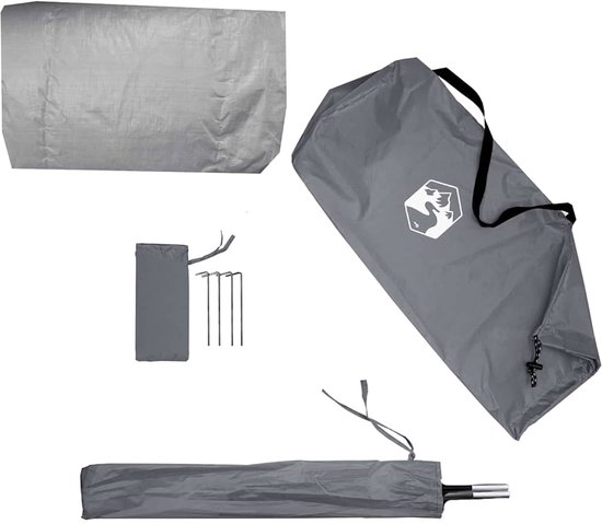 vidaXL - Binnentent - Zwart - 220 - x - 128 - x - 110 - cm - Gaas van Merkloos — afbeelding 4