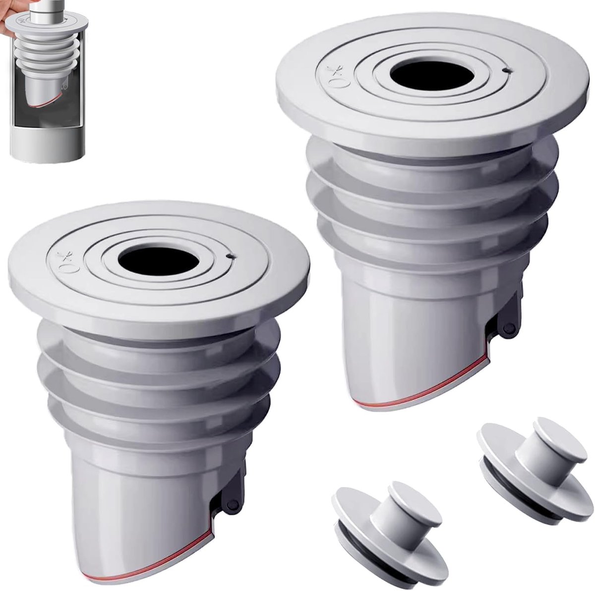 Afvoer Pijp Keerring voor Wasmachine en Afvoer (2 stuks)