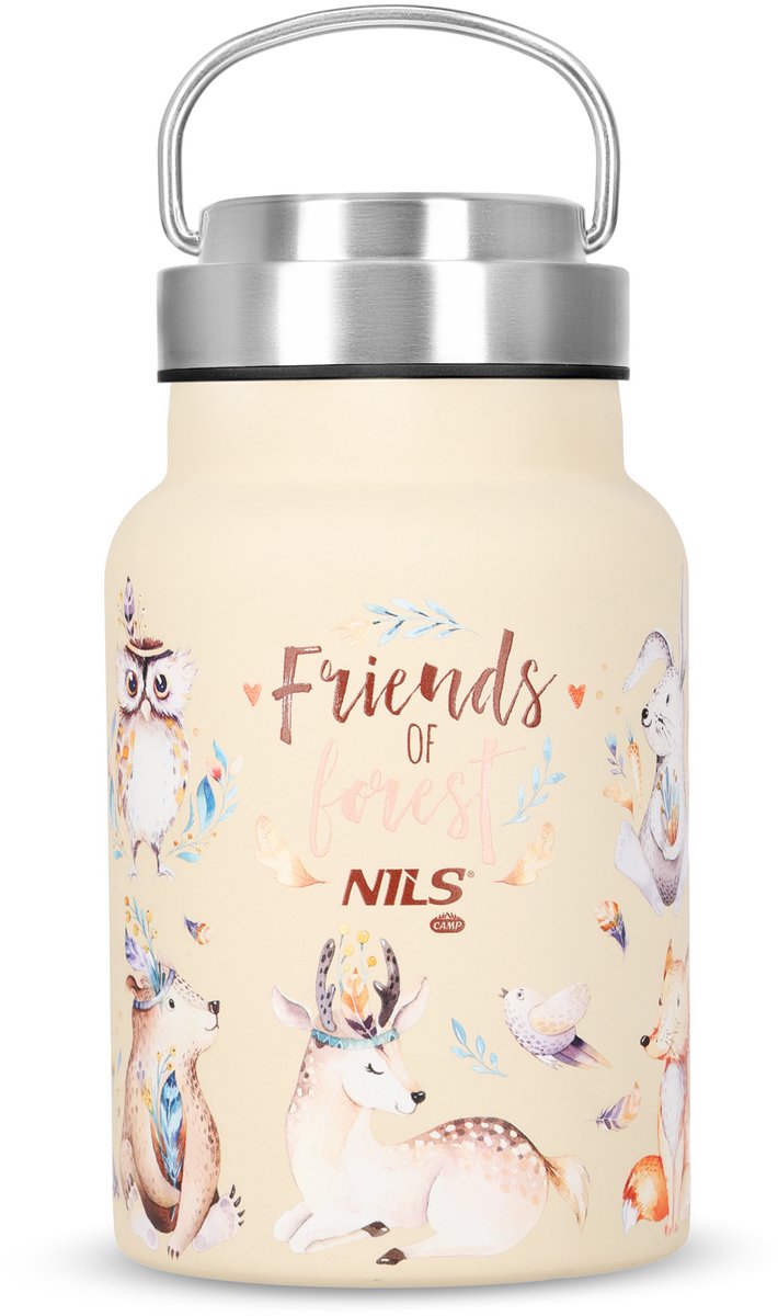 Nils Camp Thermos NC3806 520ml - RVS, Lekvrij, Lange Isolatie