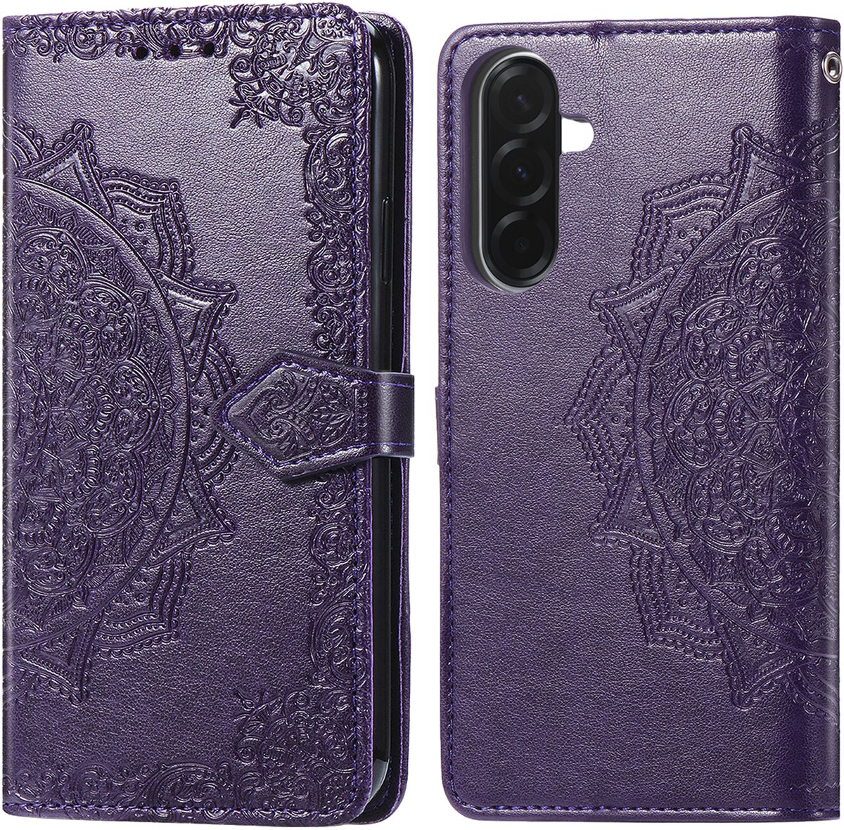 imoshion Hoesje - Geschikt voor Samsung Galaxy A57 (5G) - Mandala Bookcase - Paars