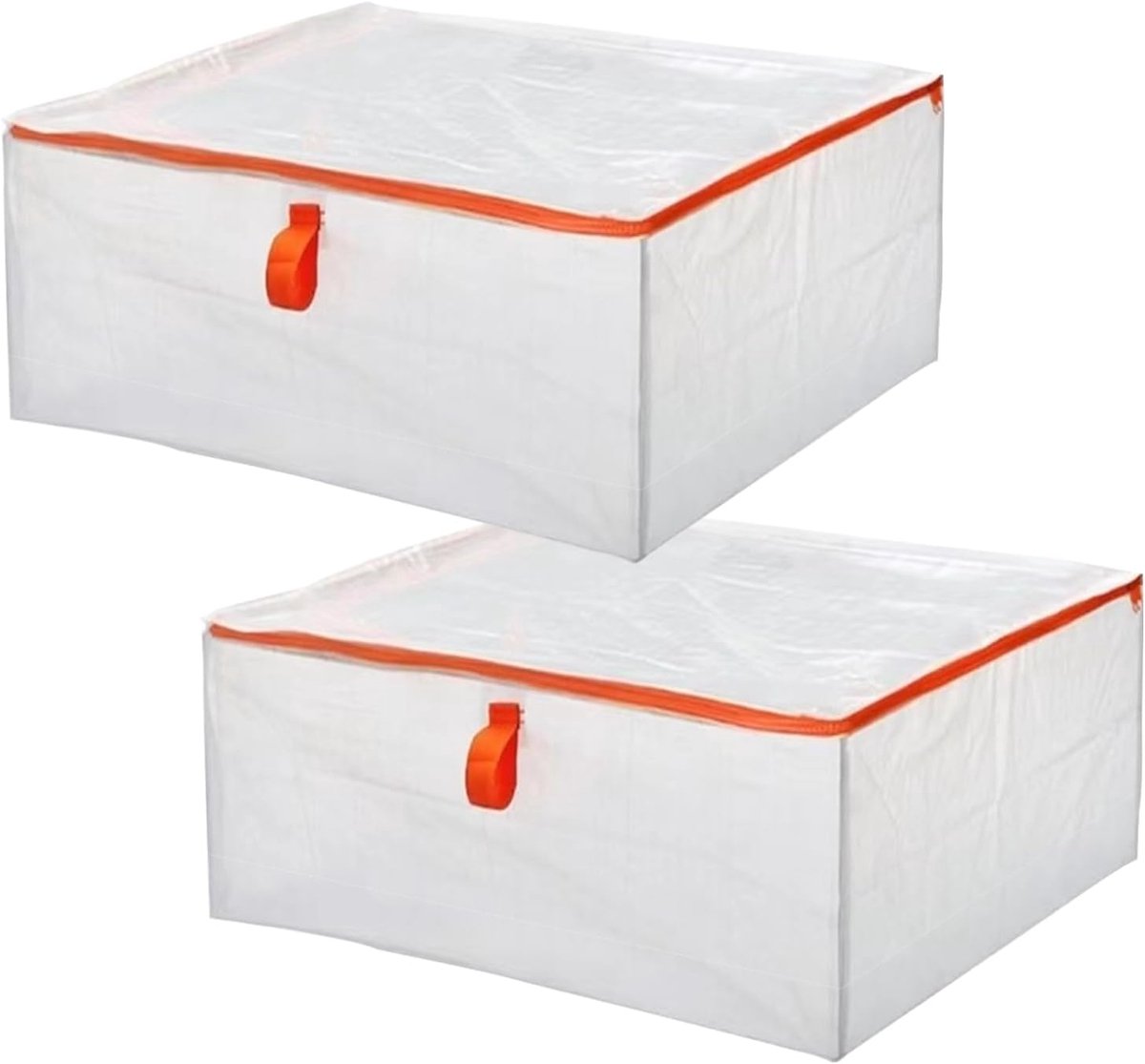 Opbergtassen set van 2 - 82L, waterdicht, dubbele rits, voor verhuizen, camping en kleding