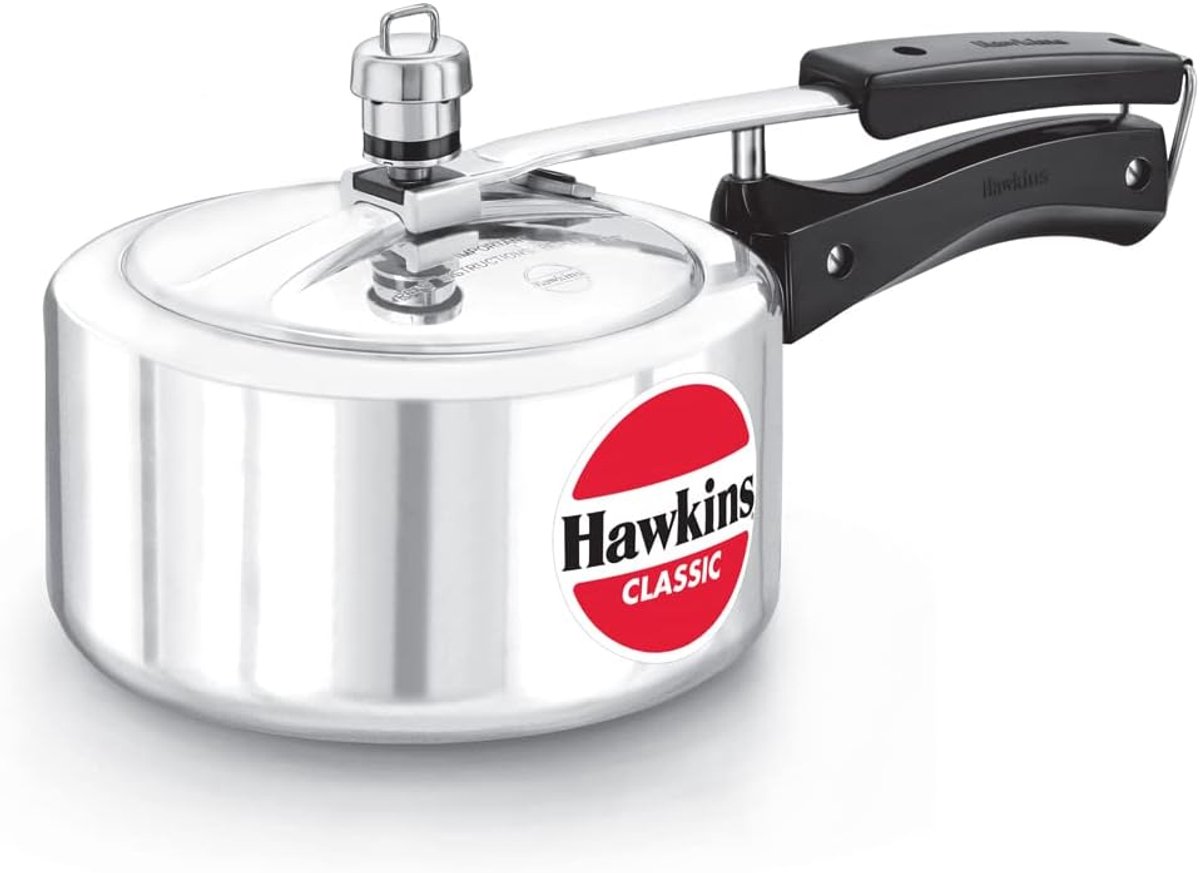 Klassieke aluminium snelkookpan 2 liter, klein formaat