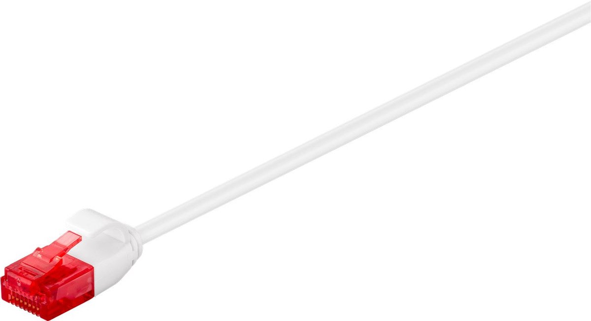 U/UTP CAT6 Gigabit slimline netwerkkabel / wit - 0,15 meter