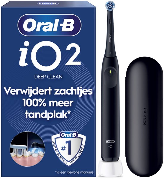 Oral-B iO 2 Elektrische Tandenborstel Zwart met Reisetui - Oral-B - €51,00