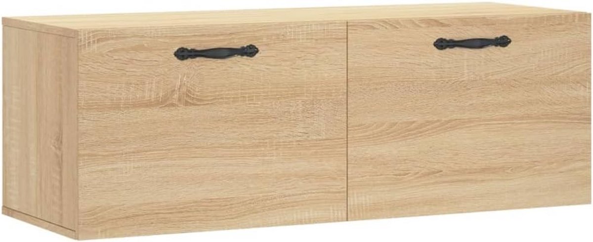 Wandkast Sonoma Eiken 100x36.5x35 cm - Wandmeubel, Dressoir, Media- of TV-meubel