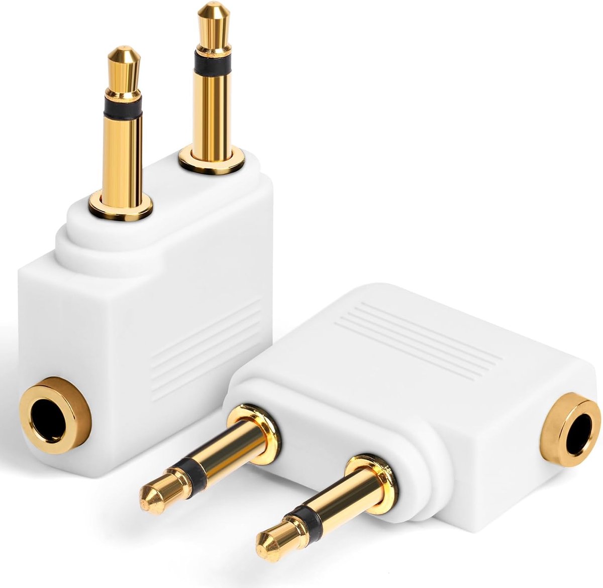 Vliegtuig Hoofdtelefoon Adapter 2 Stuks - 3,5 mm Stereo Audio Jack voor Oordopjes