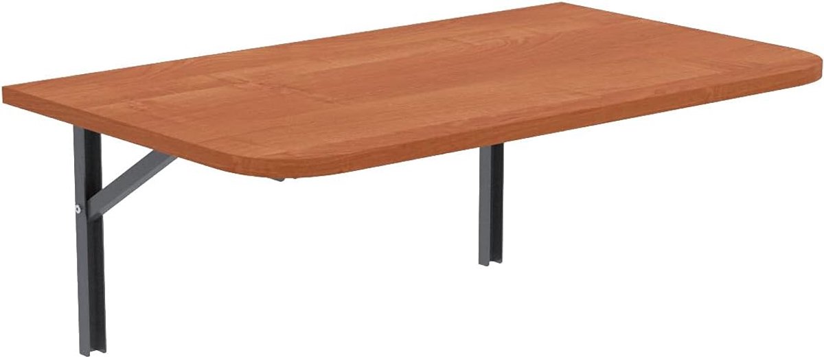Opklapbare Wandtafel Wit | Ruimtebesparend Inklapbaar Bureau voor Keuken of Thuiskantoor (80x35 cm)