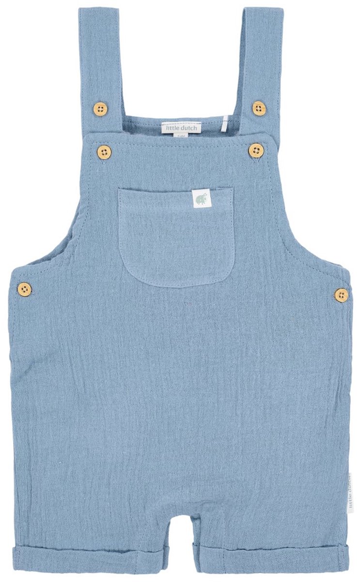 Little Dutch Kort Tuinpak - Maat 68 - Stone Blue